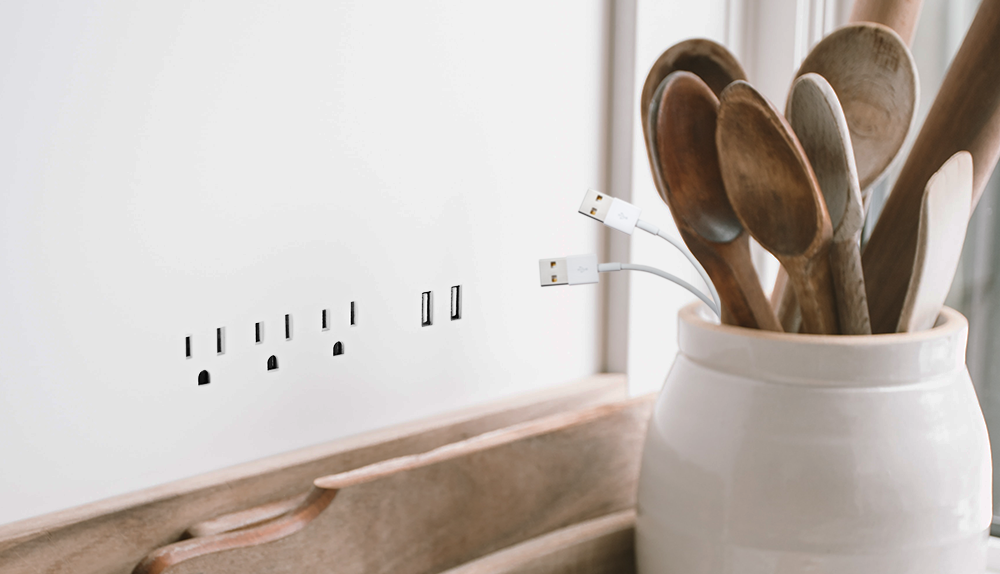 modern kitchen outlets with usb ports for kitchen smart amenities  