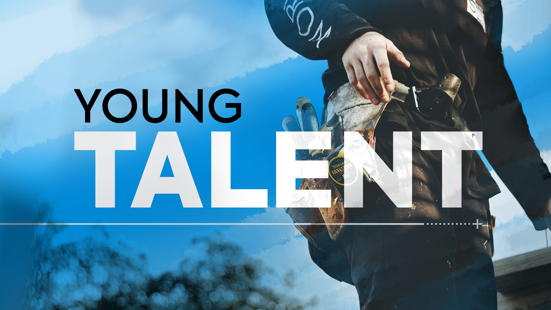 recruiting young talent text with a man needed for contractors jobs