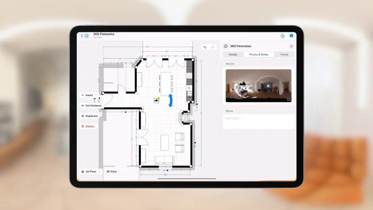 360 images attached in magicplan floorplan