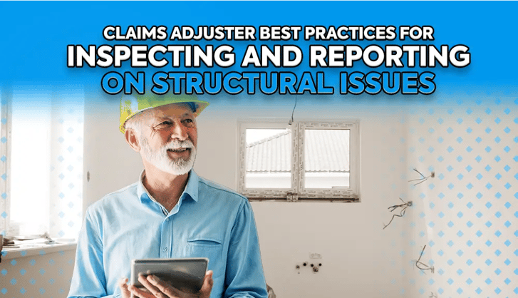 Claims adjuster best practices for inspecting and reporting on structural issues -  a man holding an ipad during a home inspection