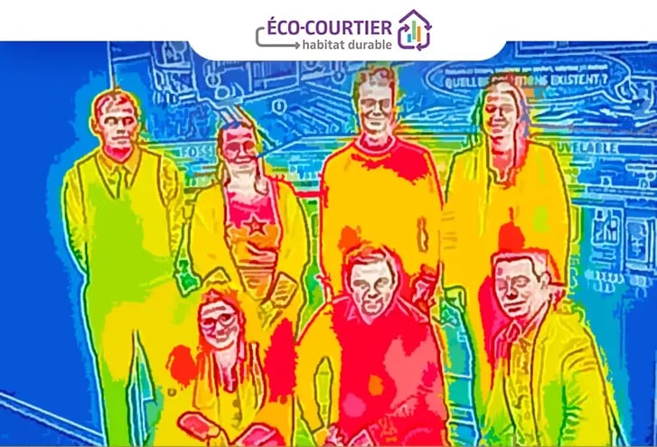 Éco-Courtier team thermal image (an innovative, network-based construction broker company in France)