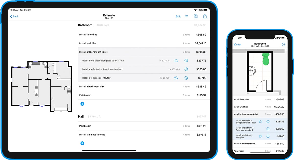 magicplan floor plan app estimate