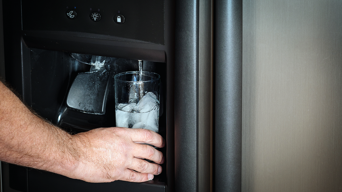 oute water to a new refrigerator that features a water dispenser and ice maker for the homeowner