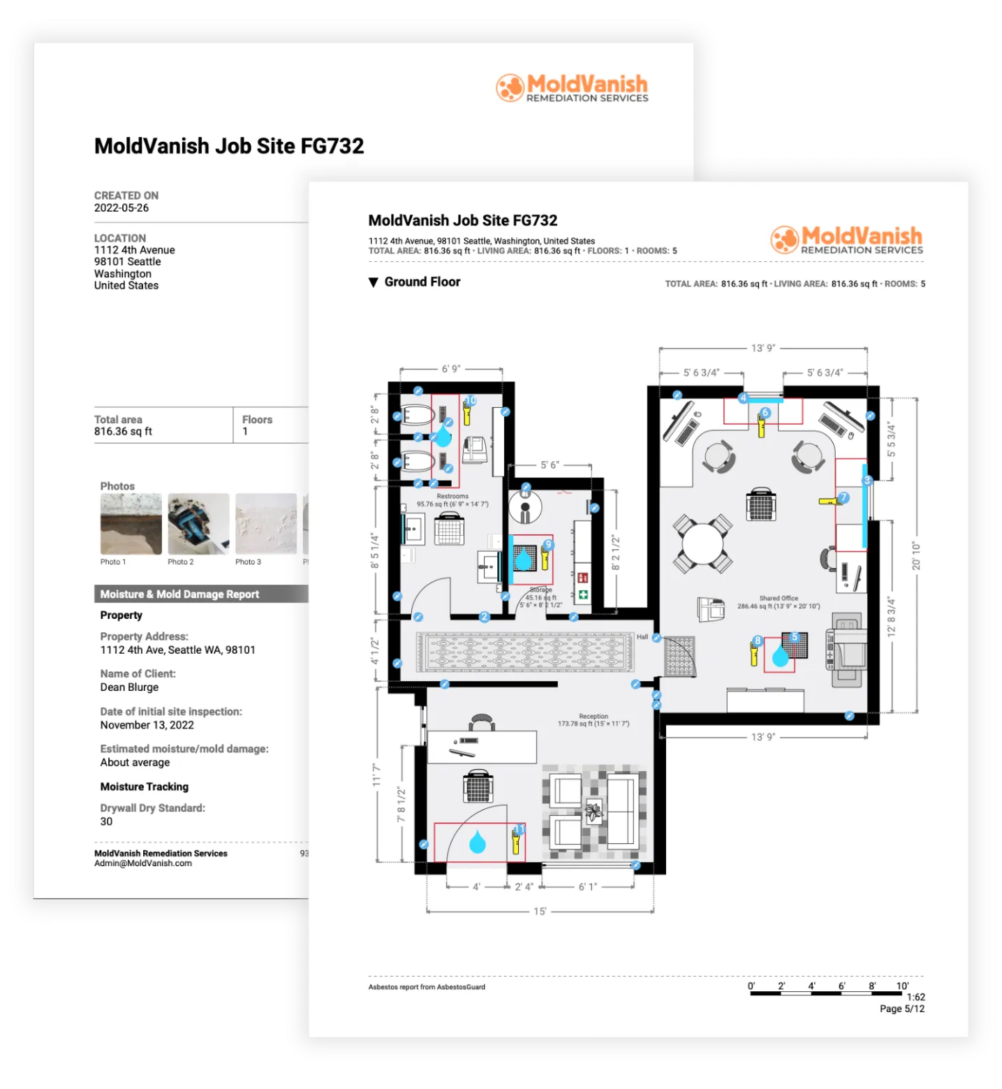Mold - Moisture Intrusion Inspection Report