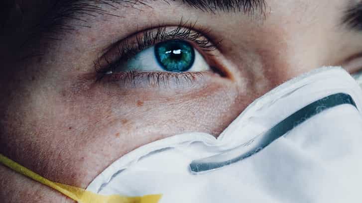 closeup of a person's eye