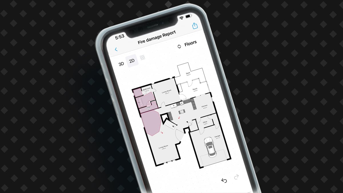 with magicplan you can create fire damage reports of residential fire crime scene on a iphone using a magicplan app floor plan to document 