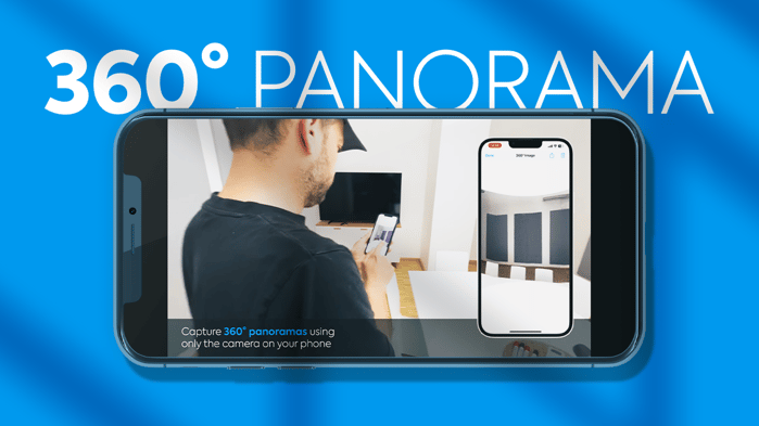 magicplan 360 panorama feature in a iphone creating a room walkthrough