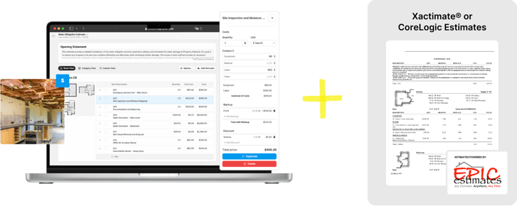 magicplan Pro Estimate+ carrier compliant Xactimate estimates and Symbility estimates