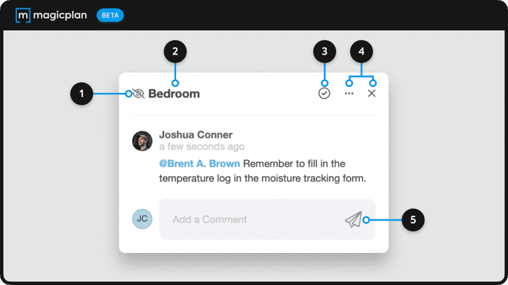 magicplan commenting beta feature explanation