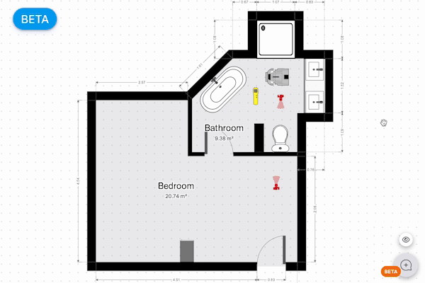 commenting feature on magicplan app, live in action